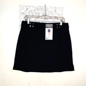 Rafaella Comfort MEDIUM Stretch SKORT Shorts under Skirt Tennis Golf BLACK NWT